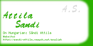 attila sandi business card