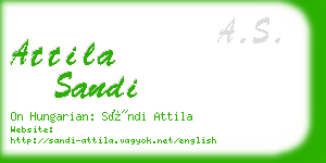 attila sandi business card